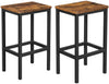 Bar Set Stools of 2 Bar Chairs, Rustic Brown from Deals499 at Deals499