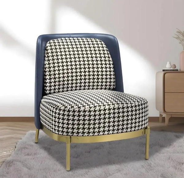 Cecily Upholstered Slipper Chair armchair in deep blue from Deals499 at Deals499