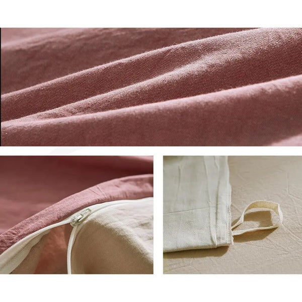 Cosy Club Sheet Set Cotton Sheets Double Vanilla Rhubarb Deals499