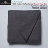 Logan and Mason Charcoal 100% Cotton Waffle Blanket Single/Double from Deals499 at Deals499