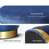 Foot Stool Round Velvet Ottoman Foot Rest Pouffe Pouf Padded Seat Footstool Navy Deals499