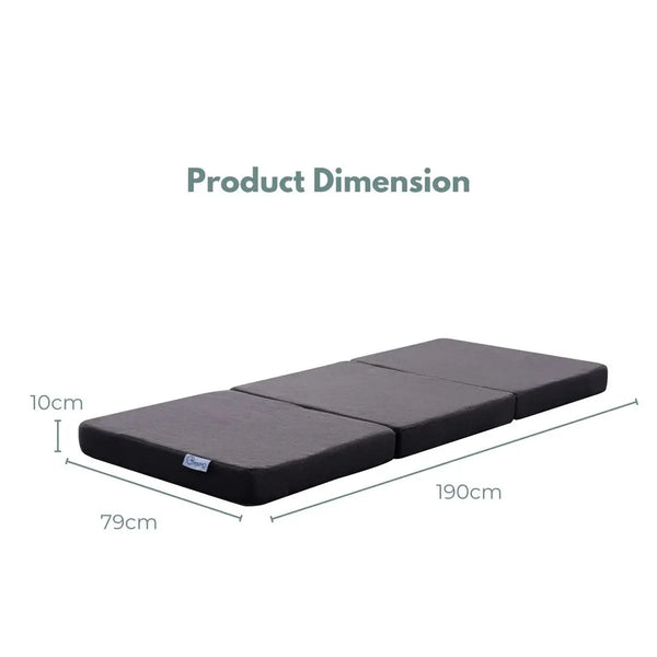 GOMINIMO 3 Fold Folding Mattress Single Dark Grey GO-FM-100-EON from Deals499 at Deals499