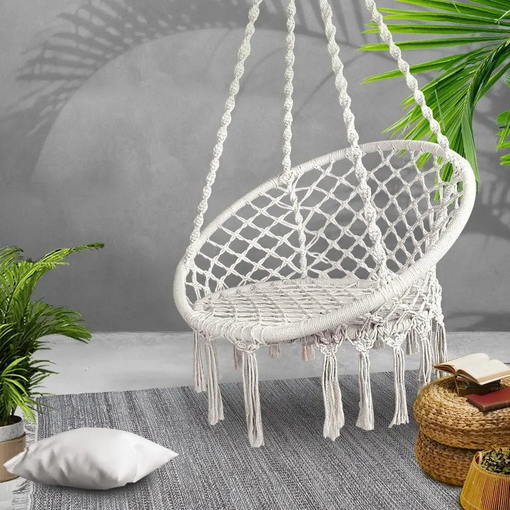 Gardeon Hammock Chair Swing Bed Relax Rope Portable Outdoor Hanging Indoor 124CM Deals499