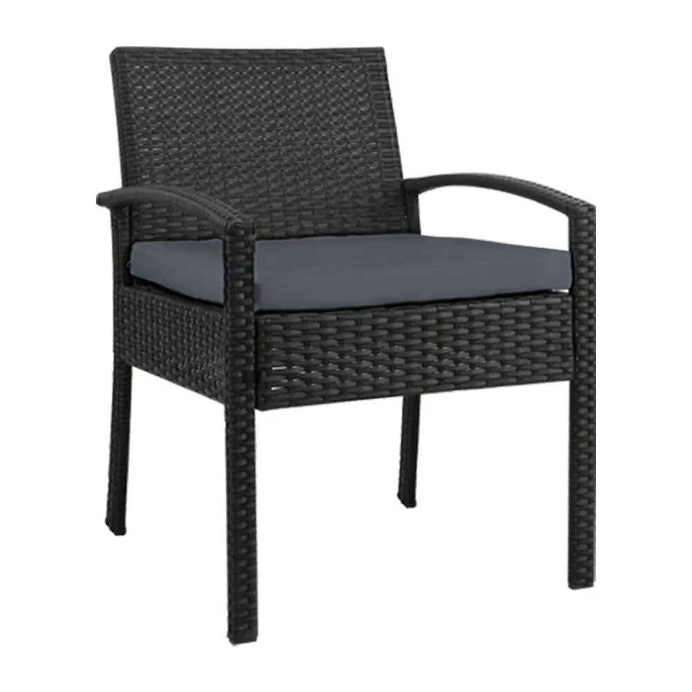 Gardeon Outdoor Furniture Bistro Wicker Chair Black Deals499