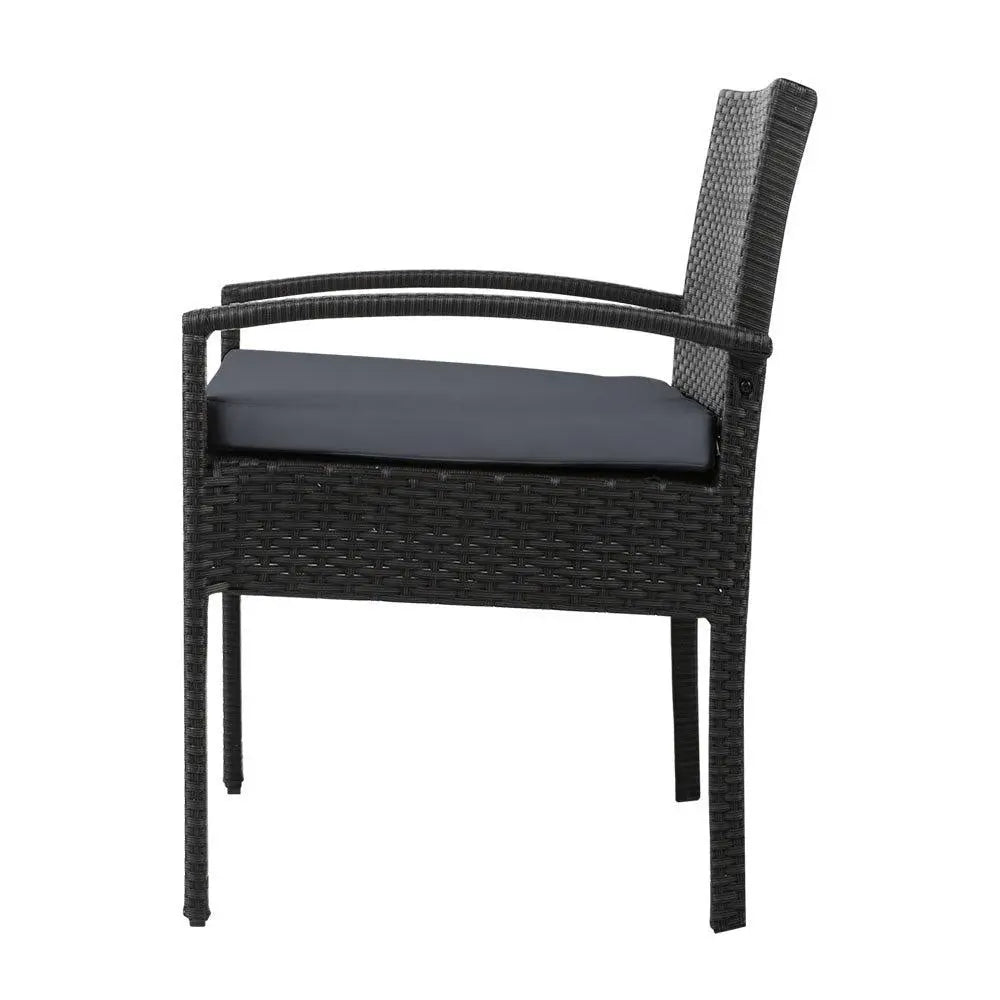 Gardeon Outdoor Furniture Bistro Wicker Chair Black Deals499