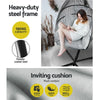 Gardeon Outdoor Furniture Egg Hammock Hanging Swing Chair Stand Pod Wicker Grey Deals499