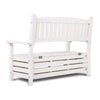 Gardeon Outdoor Storage Bench Box Wooden Garden Chair 2 Seat Timber Furniture White Deals499