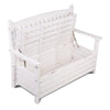 Gardeon Outdoor Storage Bench Box Wooden Garden Chair 2 Seat Timber Furniture White Deals499