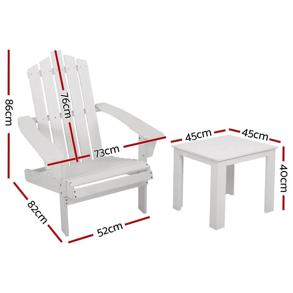 Gardeon Outdoor Sun Lounge Beach Chairs Table Setting Wooden Adirondack Patio Chair Lounges Deals499