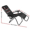 Gardeon Set of 2 Zero Gravity Chairs Reclining Outdoor Furniture Sun Lounge Folding Camping Lounger Black Deals499