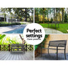 Gardeon Steel Modern Garden Bench - Black Deals499