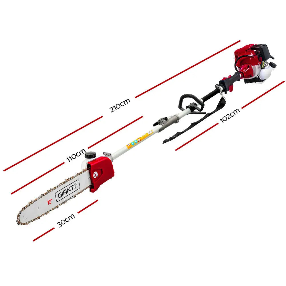 Giantz 4-STROKE Pole Chainsaw Hedge Trimmer Brush Cutter Whipper Multi Tool Saw Deals499