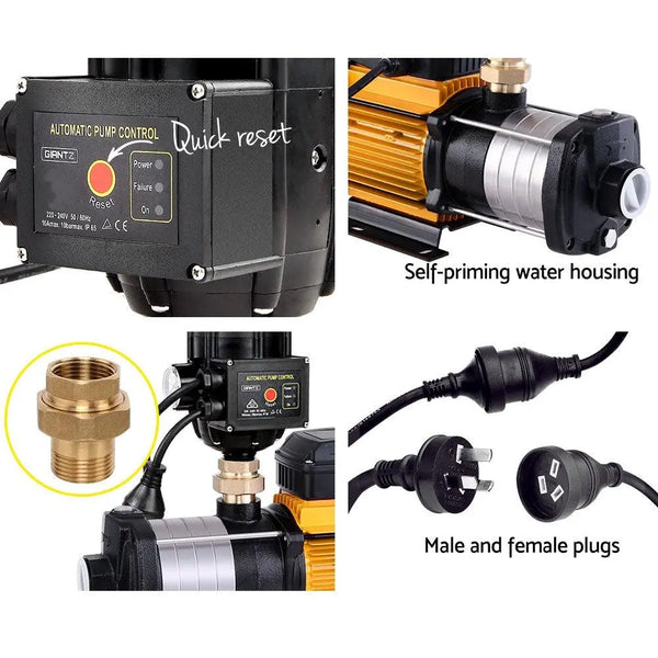 Giantz Multi Stage Water Pump Pressure Rain Tank Garden Farm House Irrigation 2500W Deals499