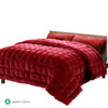 Giselle Bedding Faux Mink Quilt King Size Burgundy from Deals499 at Deals499