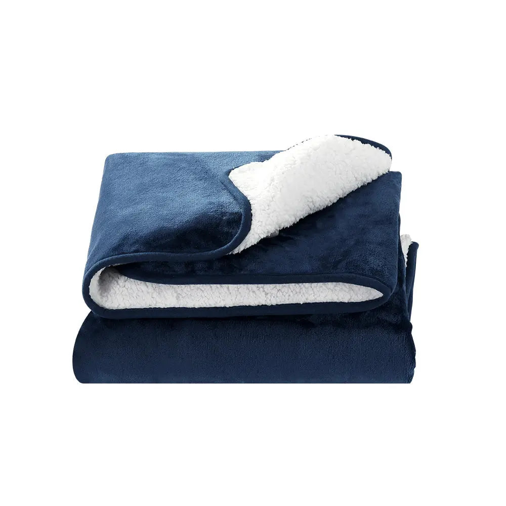 Giselle Electric Throw Rug Heated Blanket Washable Snuggle Flannel Winter Navy from Deals499 at Deals499