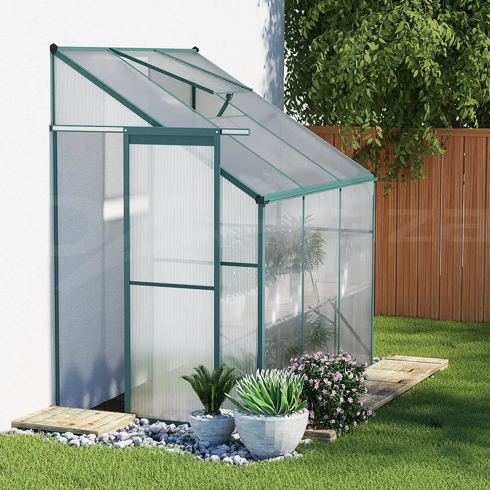 Greenfingers Greenhouse Aluminium Polycarbonate Green House Garden Shed1.9x1.27M Deals499