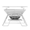 Grillz Camping Fire Pit BBQ 2-in-1 Grill Smoker Outdoor Portable Stainless Steel Deals499