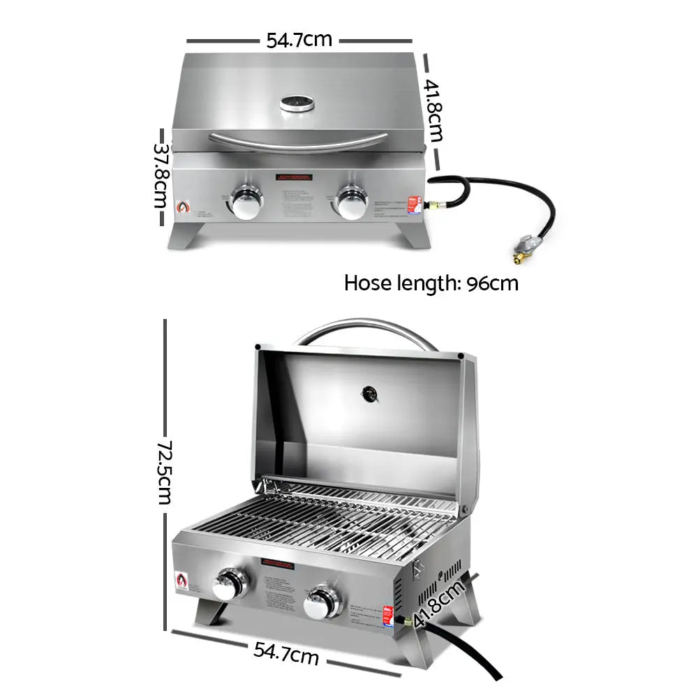 Grillz Portable 2 Burner Gas BBQ Deals499