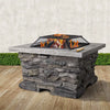 Grillz Stone Base Outdoor Patio Heater Fire Pit Table Deals499