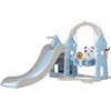 Keezi Kids 170cm Slide and Swing Set Playground Basketball Hoop Ring Outdoor Toys Blue Deals499