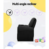 Keezi Kids Recliner Chair Black PU Leather Sofa Lounge Couch Children Armchair Deals499