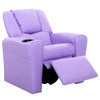 Keezi Kids Recliner Chair Purple PU Leather Sofa Lounge Couch Children Armchair Deals499