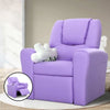 Keezi Kids Recliner Chair Purple PU Leather Sofa Lounge Couch Children Armchair Deals499