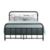 Metal Bed Frame Double Size Platform Foundation Mattress Base Leo Black Deals499