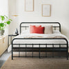 Metal Bed Frame Double Size Platform Foundation Mattress Base Leo Black Deals499