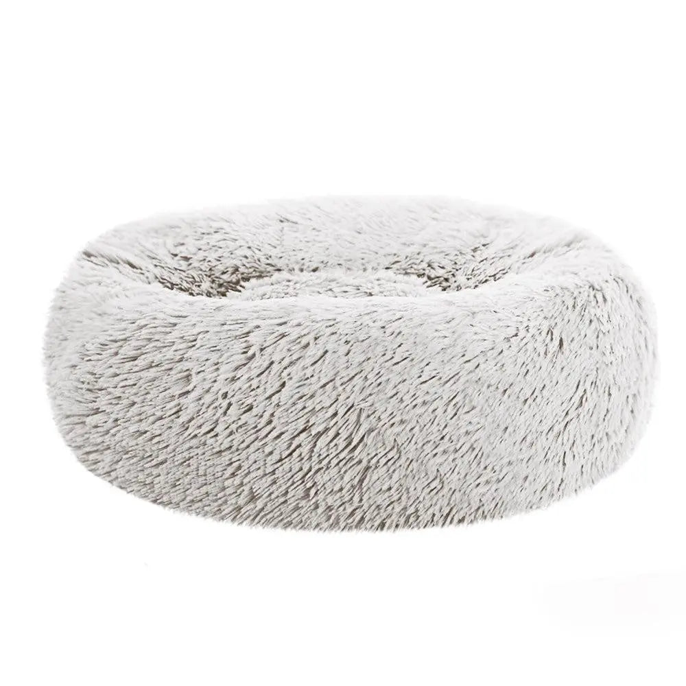 Pet Bed Dog Cat Calming Bed Small 60cm White Sleeping Comfy Cave Washable Deals499