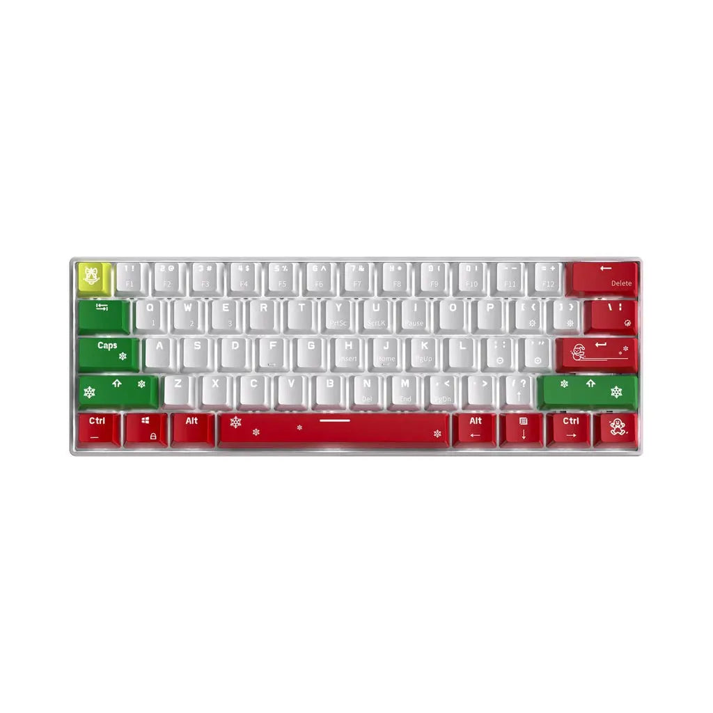 Royal Kludge RK61 Christmas Tri Mode Hot Swappable RGB Mechanical Keyboard (Brown Switch) Deals499