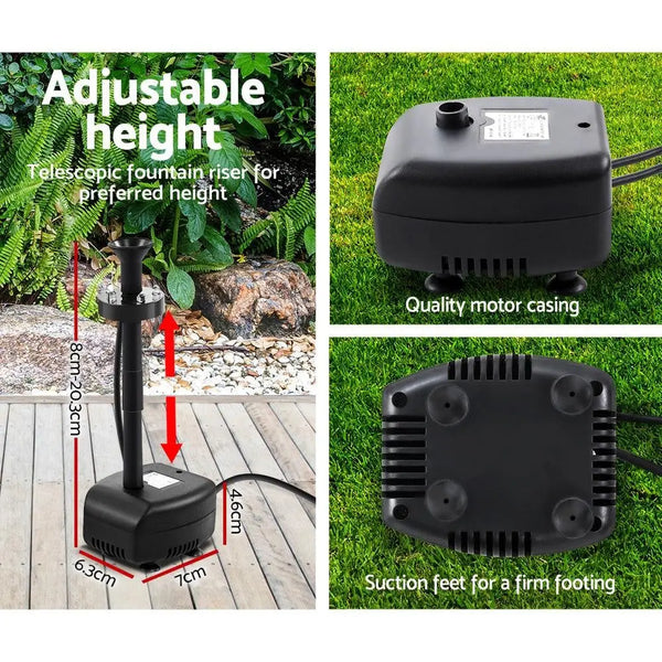 Solar Pond Pump Outdoor Garden Submersible Water Pumps with Battery Kit 4 FT Deals499