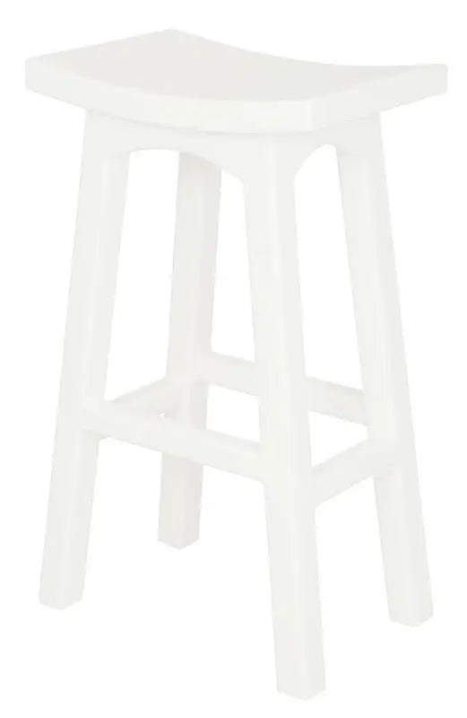 Tokyo Solid Mahogany Timber Barstool (White) from Deals499 at Deals499