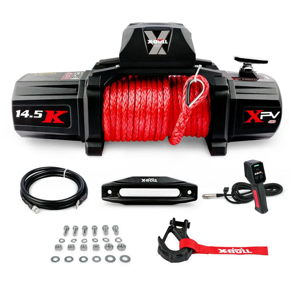 X-BULL Electric Winch 12V Synthetic Rope Wireless 14500LB Remote 4X4 4WD Boat Deals499