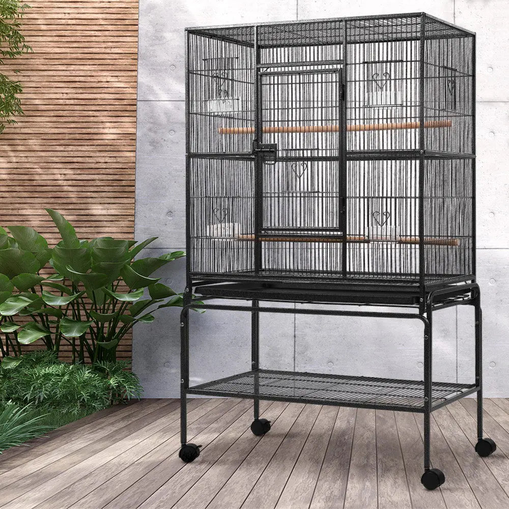 i.Pet Bird Cage Pet Cages Aviary 137CM Large Travel Stand Budgie Parrot Toys Deals499