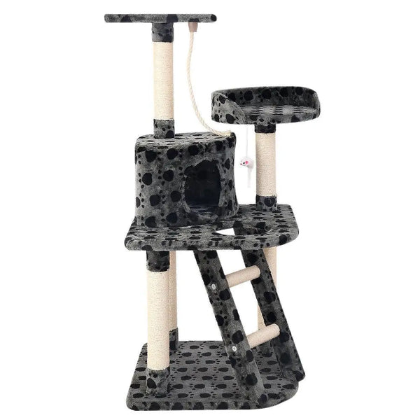 i.Pet Cat Tree 120cm Trees Scratching Post Scratcher Tower Condo House Furniture Wood 120cm Deals499