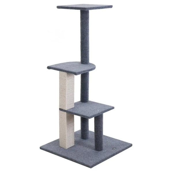 i.Pet Cat Tree 124cm Trees Scratching Post Scratcher Tower Condo House Furniture Wood Steps Deals499