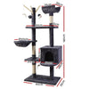 i.Pet Cat Tree 140cm Trees Scratching Post Scratcher Tower Condo House Furniture Wood Deals499