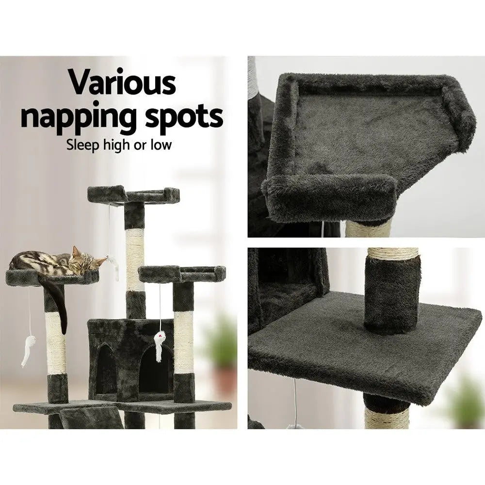 i.Pet Cat Tree 180cm Trees Scratching Post Scratcher Tower Condo House Furniture Wood Deals499