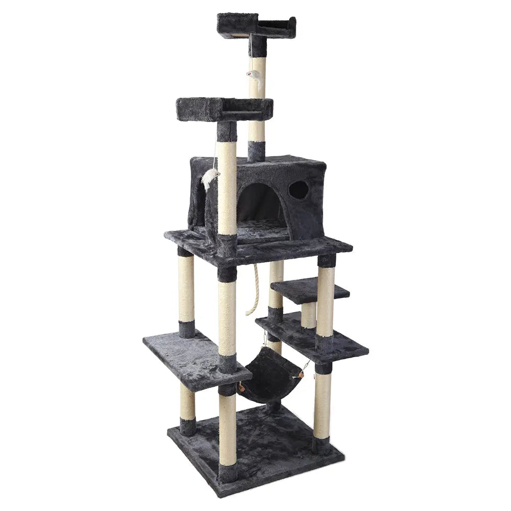 i.Pet Cat Tree 184cm Trees Scratching Post Scratcher Tower Condo House Furniture Wood Deals499