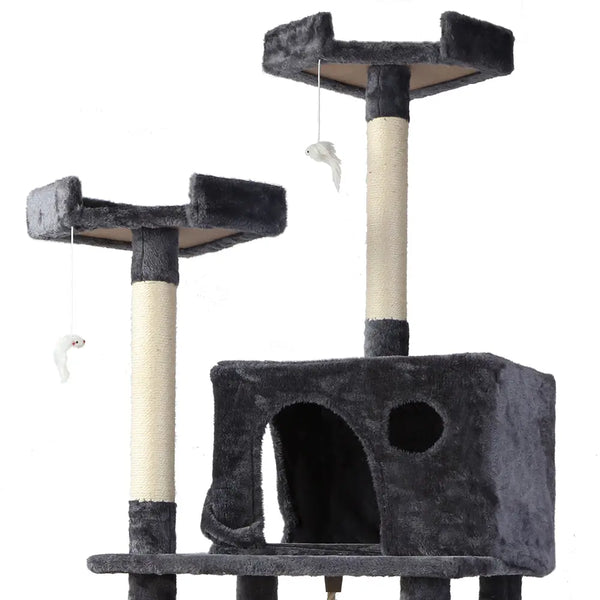 i.Pet Cat Tree 184cm Trees Scratching Post Scratcher Tower Condo House Furniture Wood Deals499