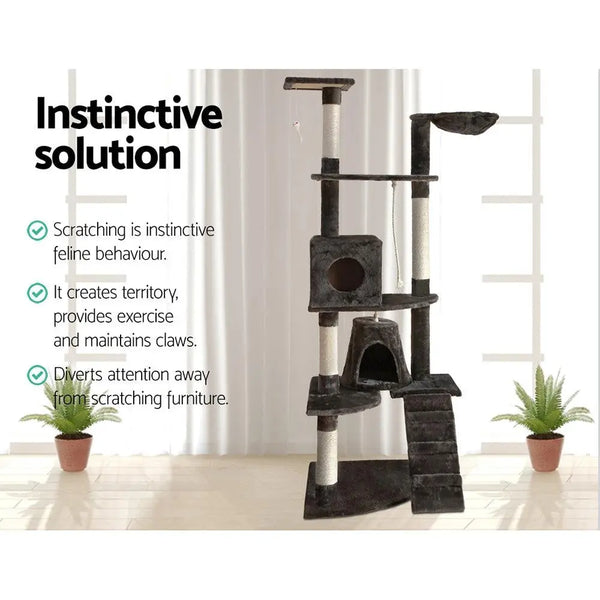 i.Pet Cat Tree 193cm Trees Scratching Post Scratcher Tower Condo House Furniture Wood Deals499