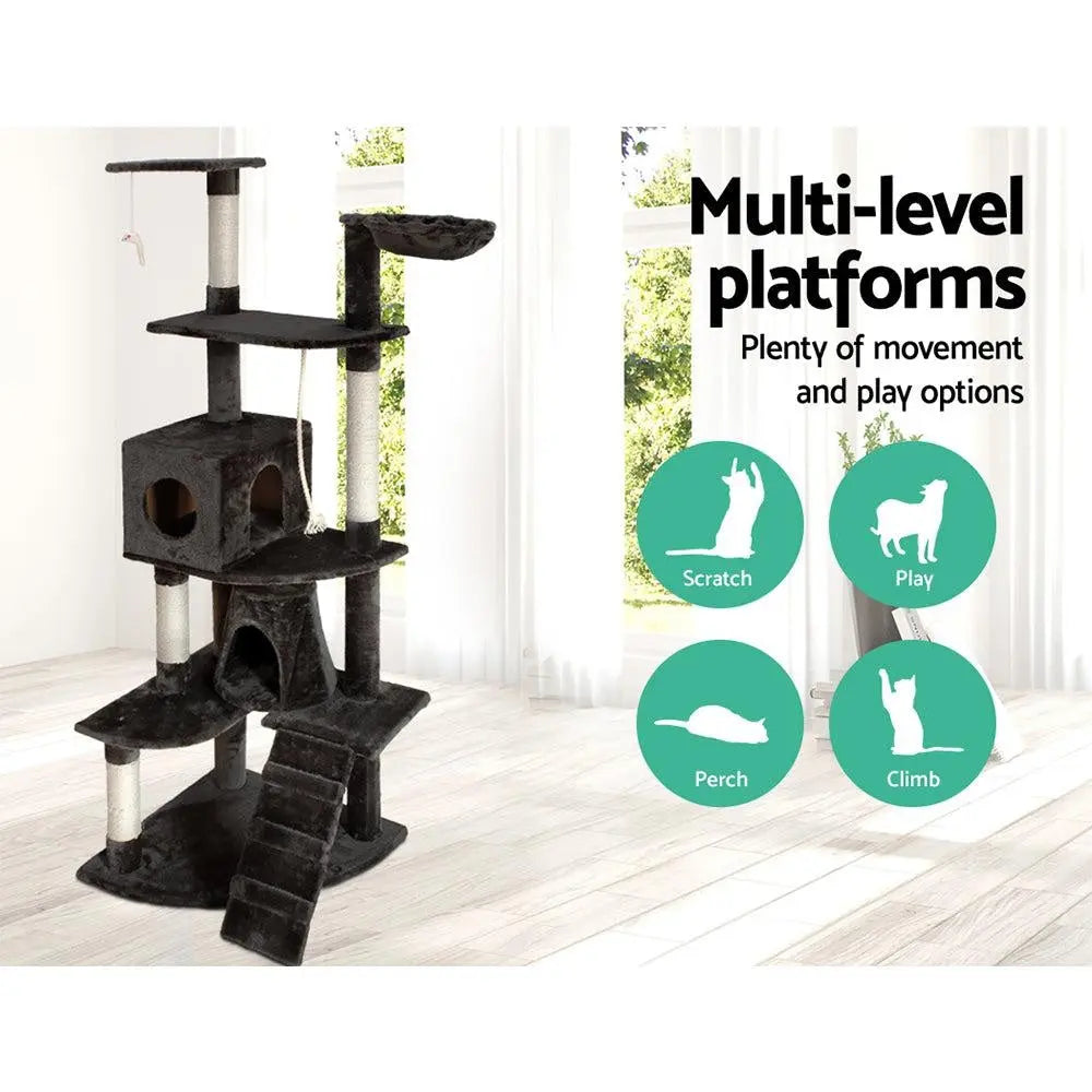 i.Pet Cat Tree 193cm Trees Scratching Post Scratcher Tower Condo House Furniture Wood Deals499