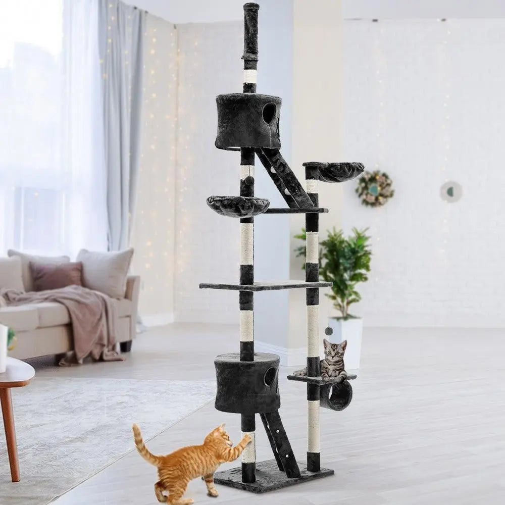 i.Pet Cat Tree 260cm Trees Scratching Post Scratcher Tower Condo House Furniture Wood Deals499