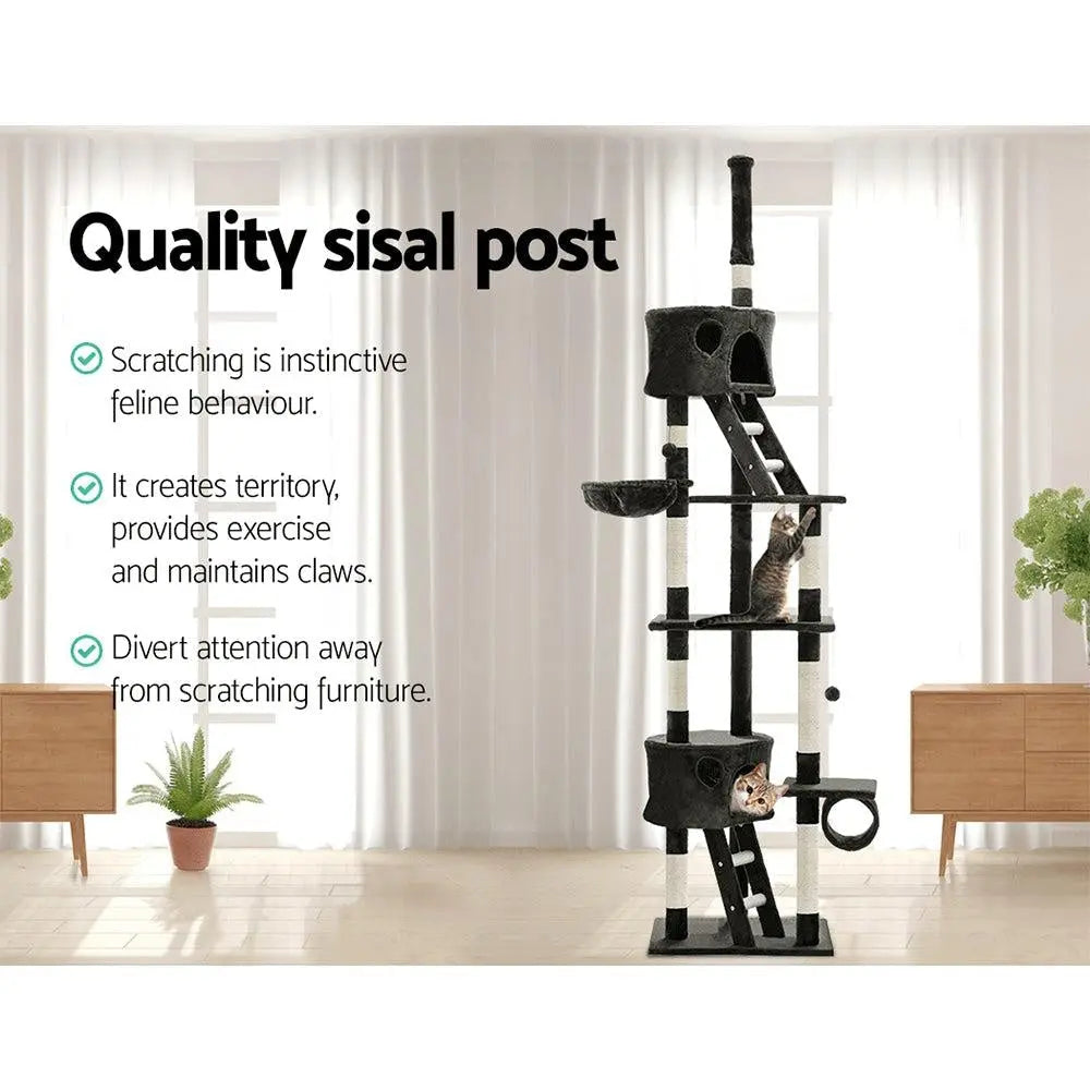 i.Pet Cat Tree 260cm Trees Scratching Post Scratcher Tower Condo House Furniture Wood Deals499