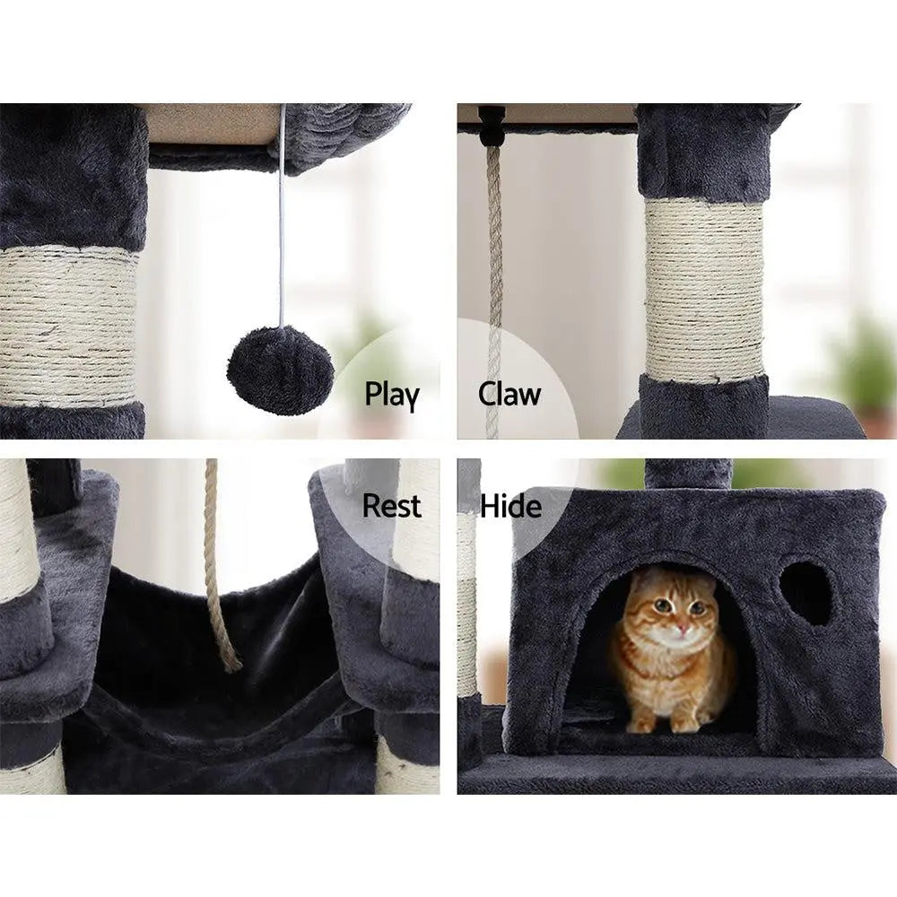 i.Pet Cat Tree Trees Scratching Post Scratcher Tower Condo House Furniture Wood Deals499