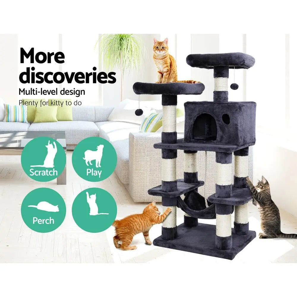 i.Pet Cat Tree Trees Scratching Post Scratcher Tower Condo House Furniture Wood Deals499