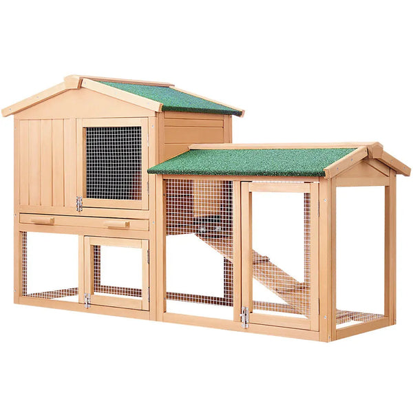 i.Pet Chicken Coop Rabbit Hutch 138cm Wide Wooden Pet Hutch Deals499