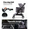 i.Pet Pet Stroller Dog Carrier Foldable Pram 3 IN 1 Middle Size Grey Deals499