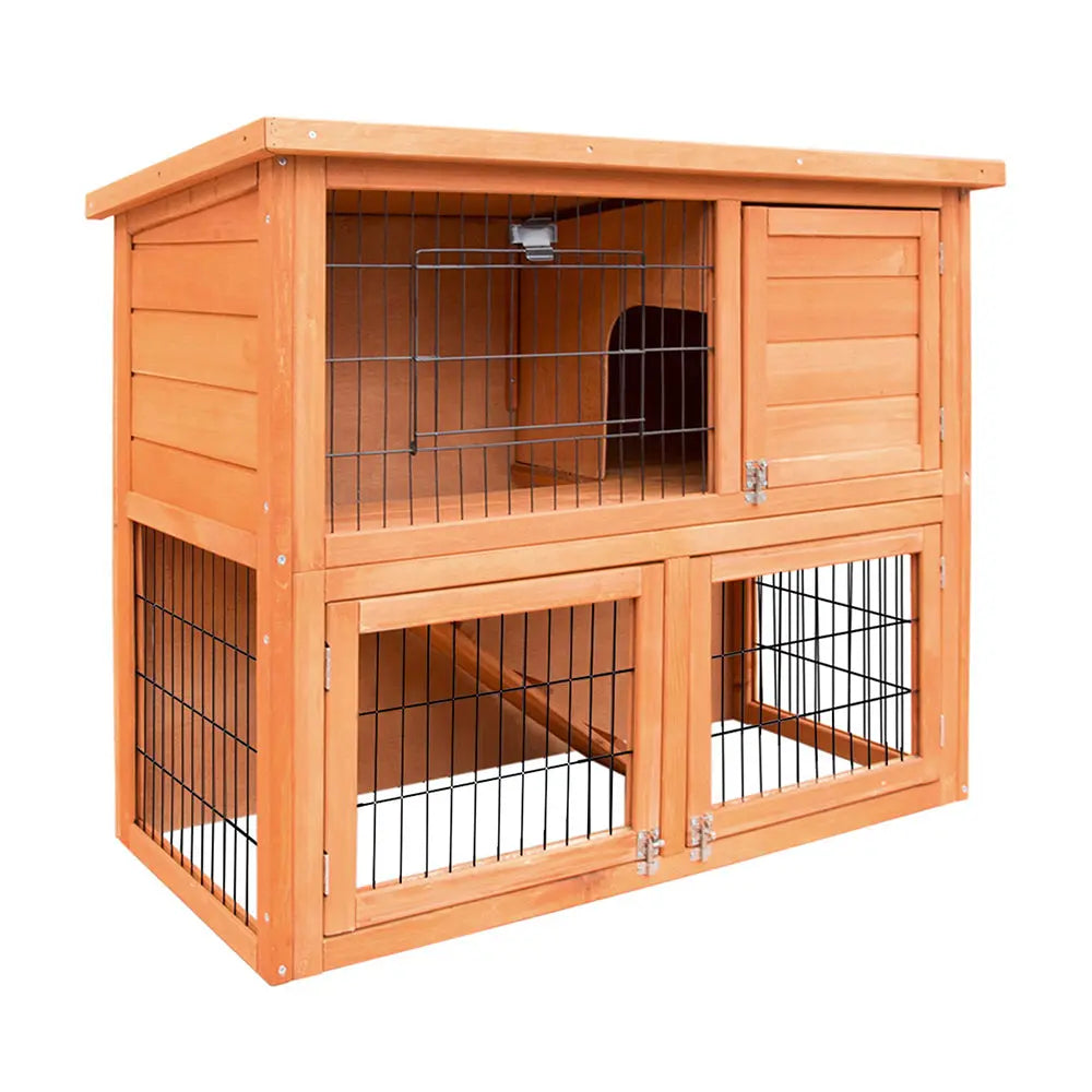 i.Pet Rabbit Hutch Hutches Large Metal Run Wooden Cage Chicken Coop Guinea Pig Deals499